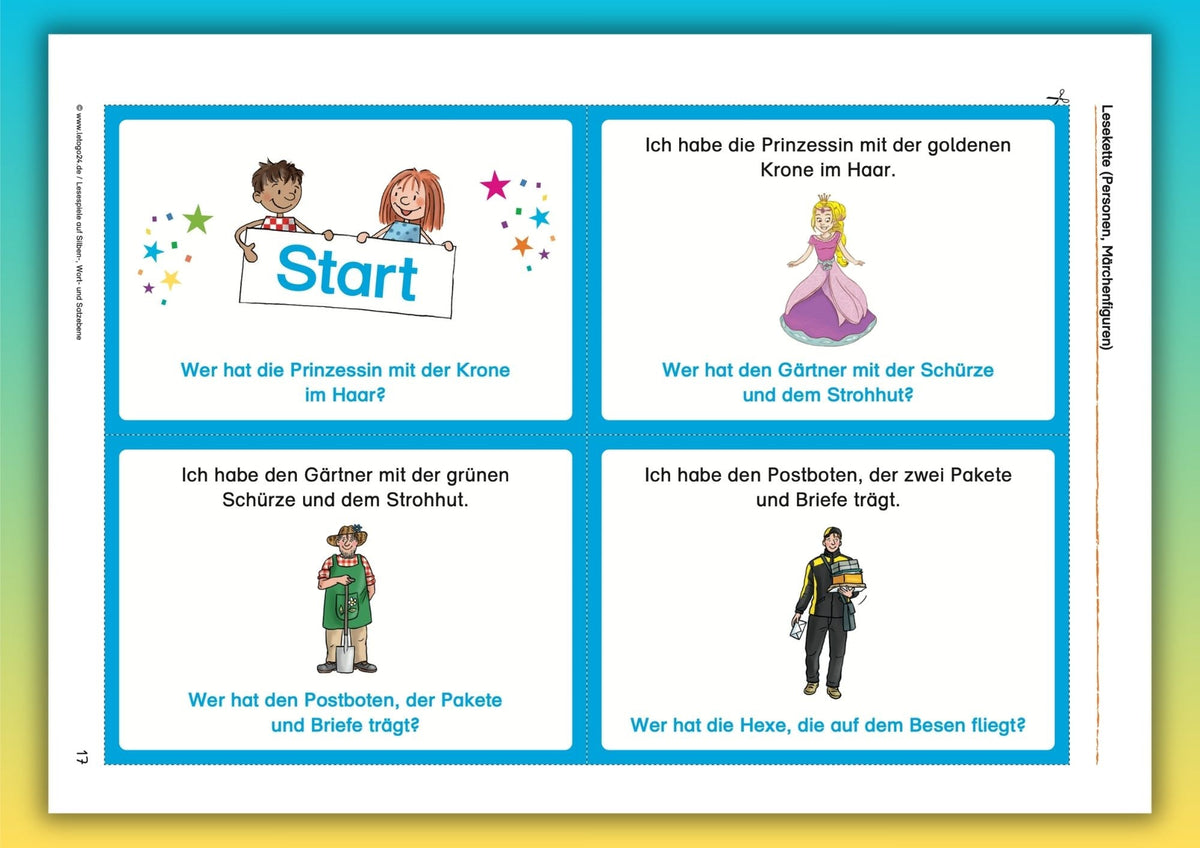 Lesekette: Personen gesucht! – 2. Klasse