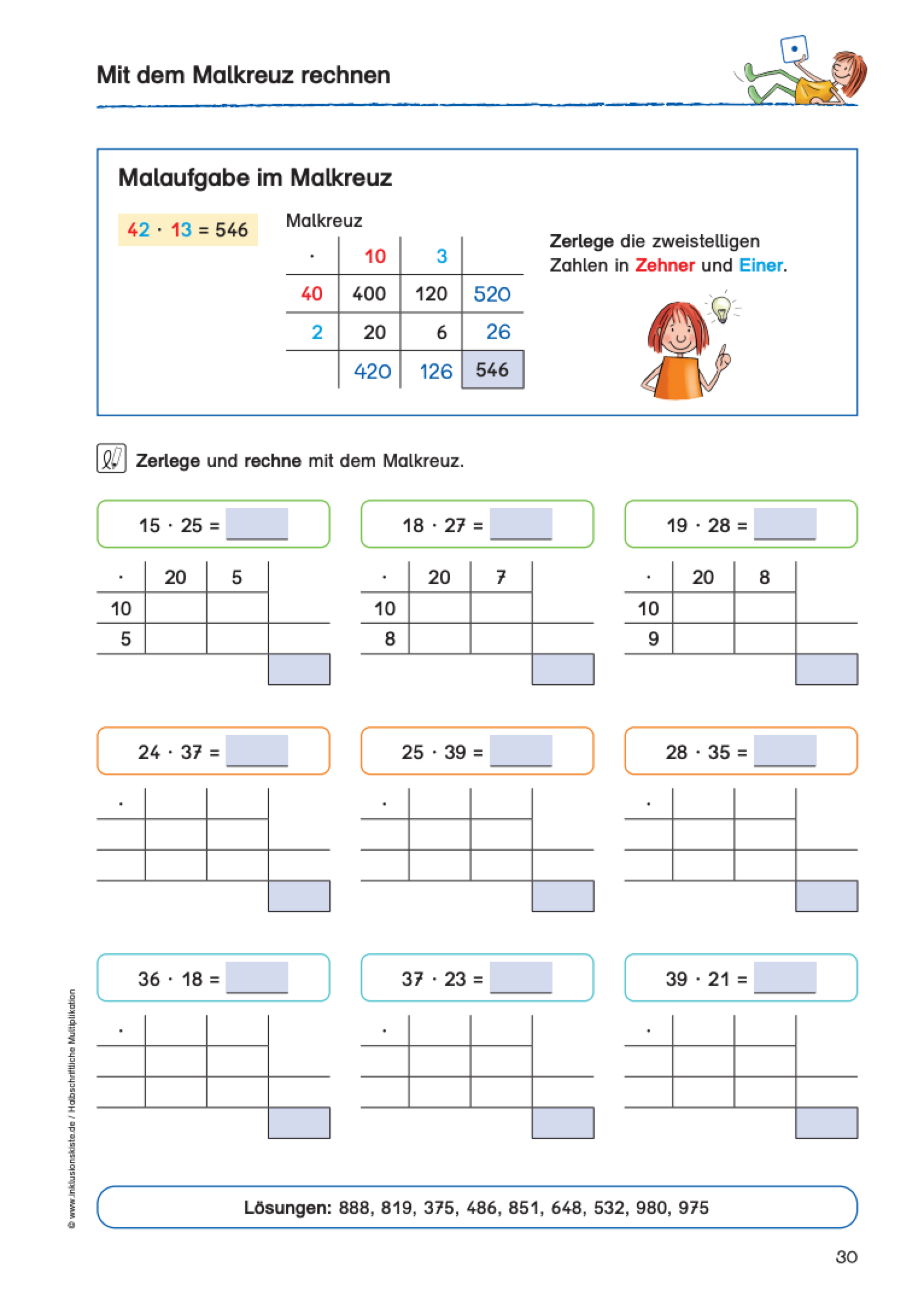 Halbschriftliche Multiplikation