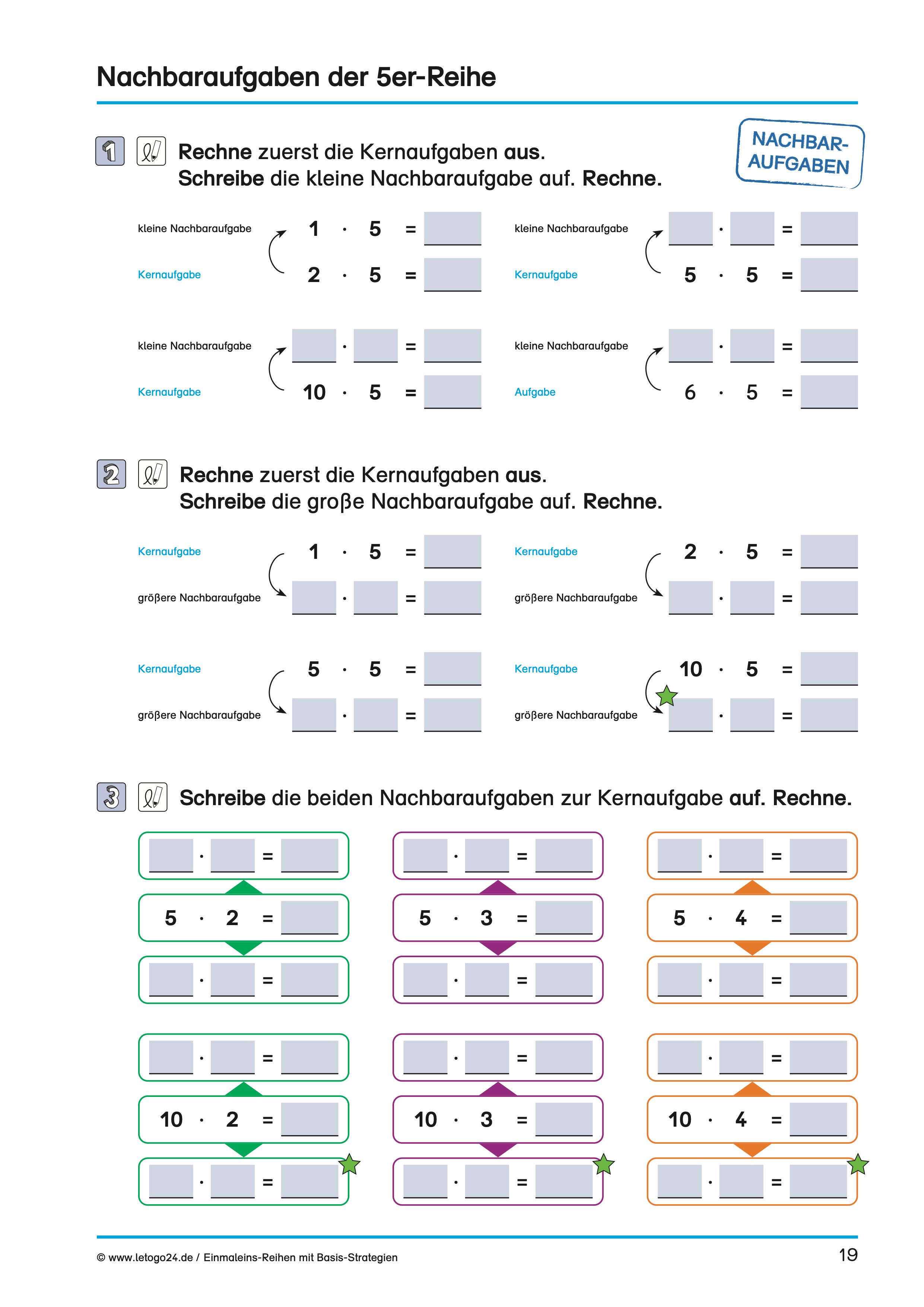 Einmaleinsreihen mit Basis-Strategien