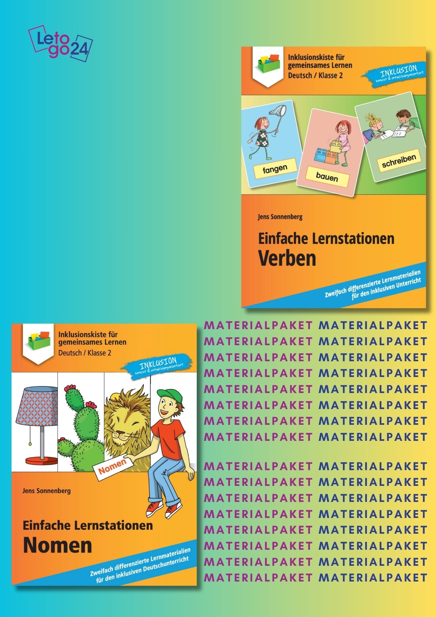Cover des Materialpaketes: `Nomen und Verben`