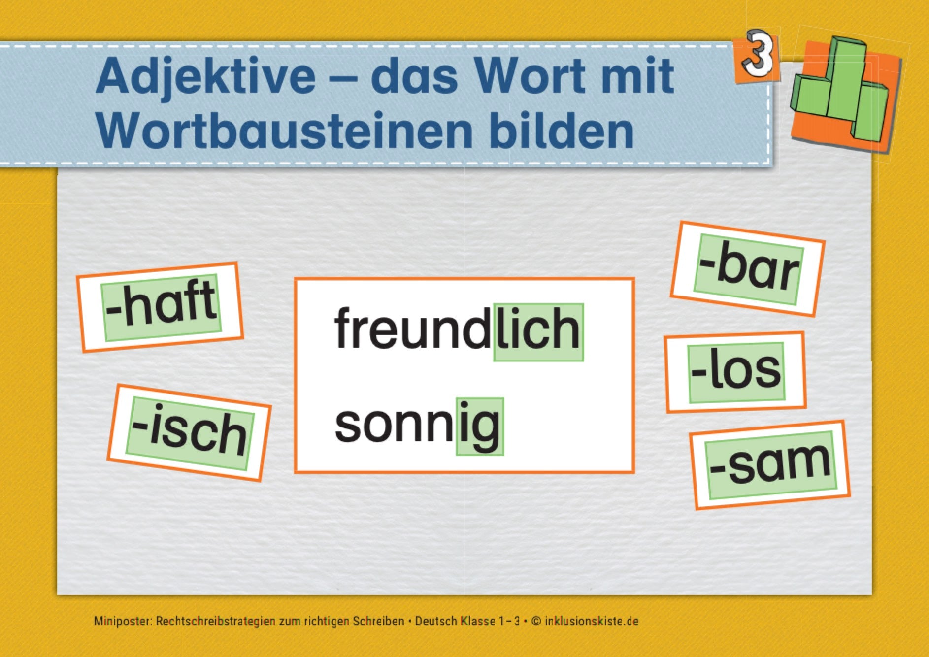 Miniposter: Rechtschreibstrategien zum richtigen Schreiben