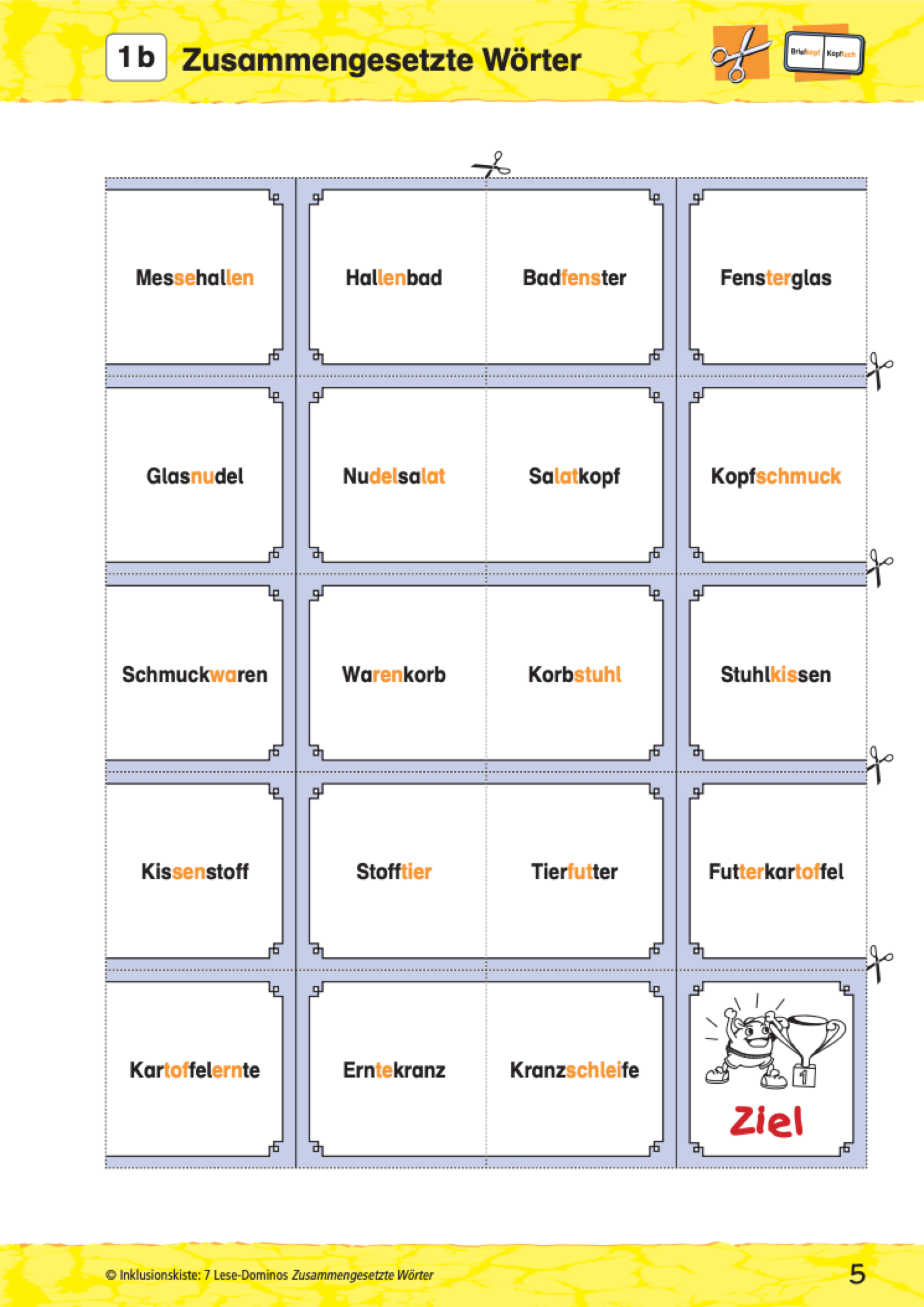 Domino: Lange Wörter