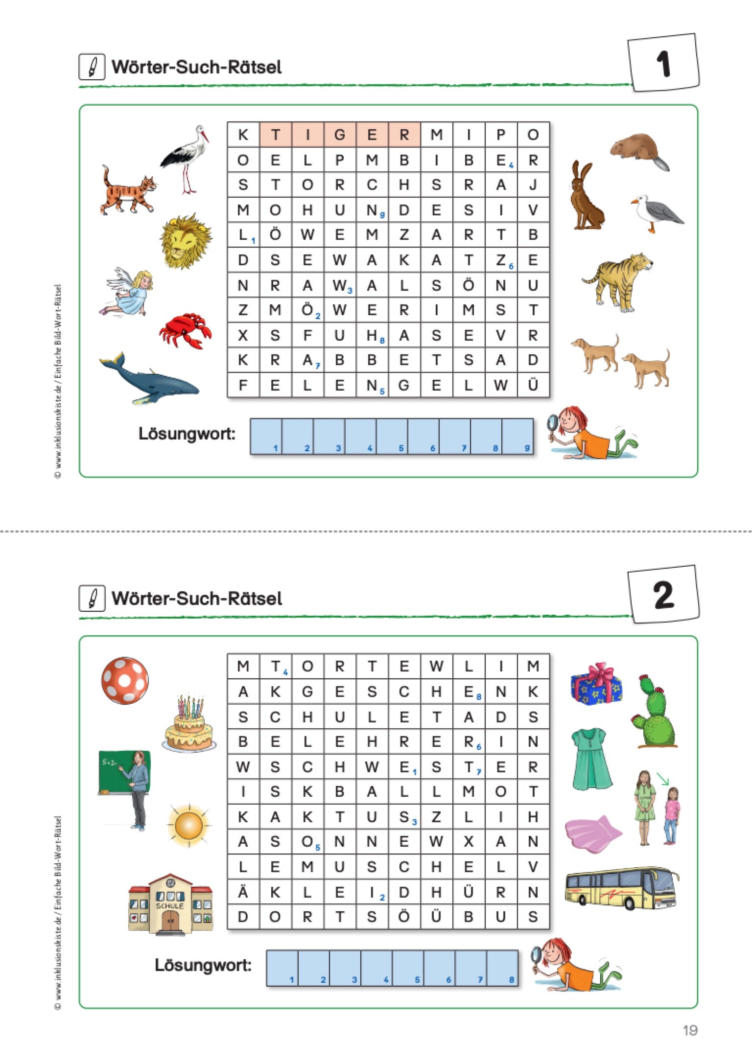 Wörter-Such-Rätsel