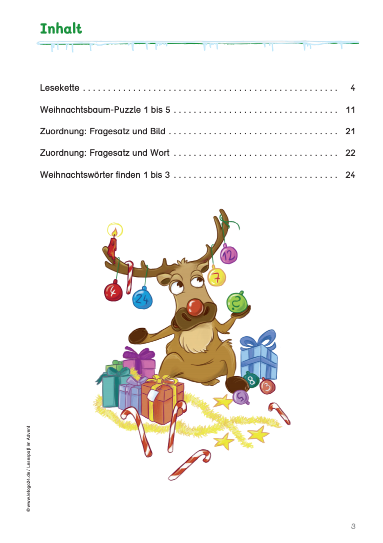 Inhaltsangabe zum E-Book `Lesespaß im Advent` von Letogo24