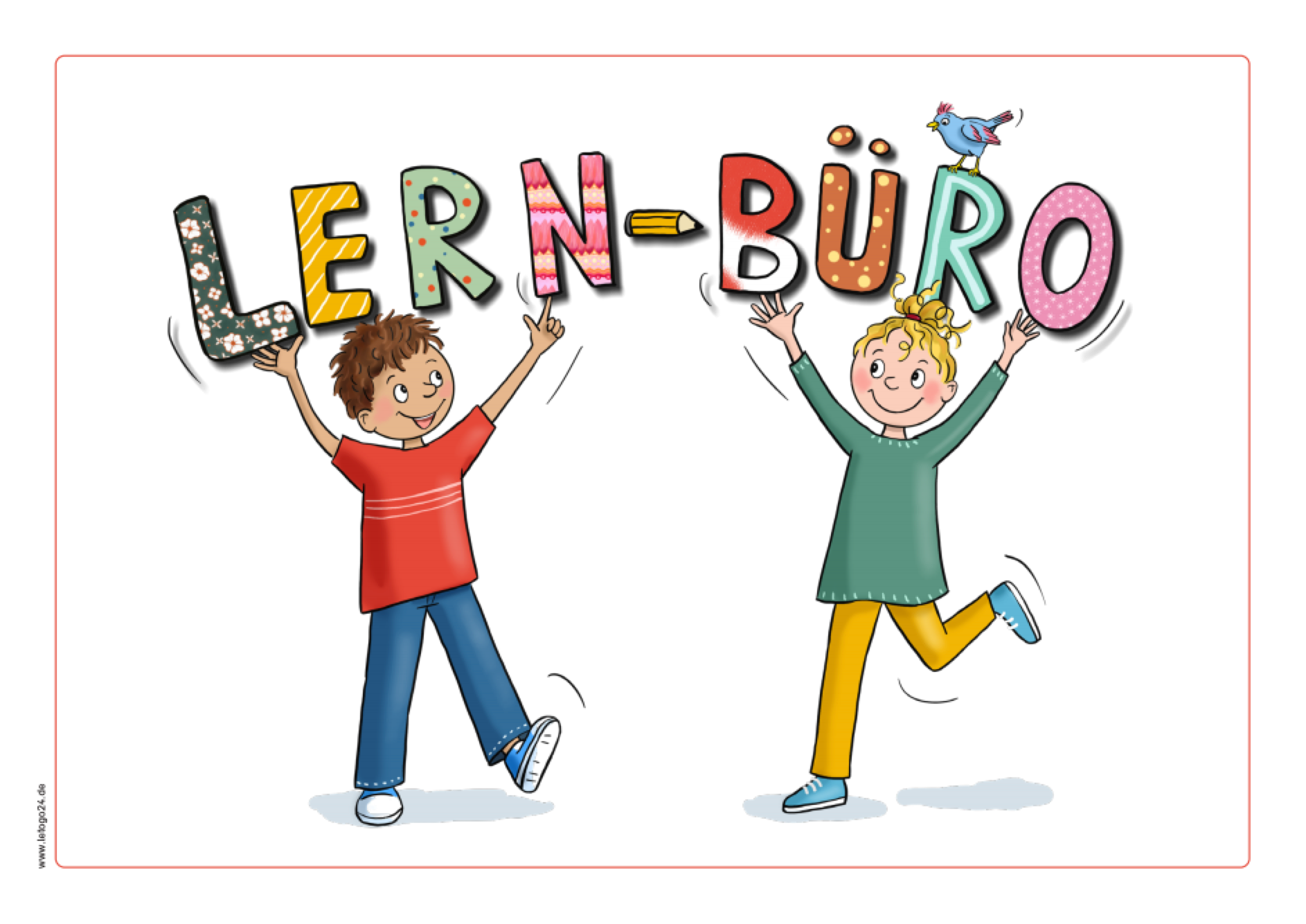 Türschild `Lern-Büro`