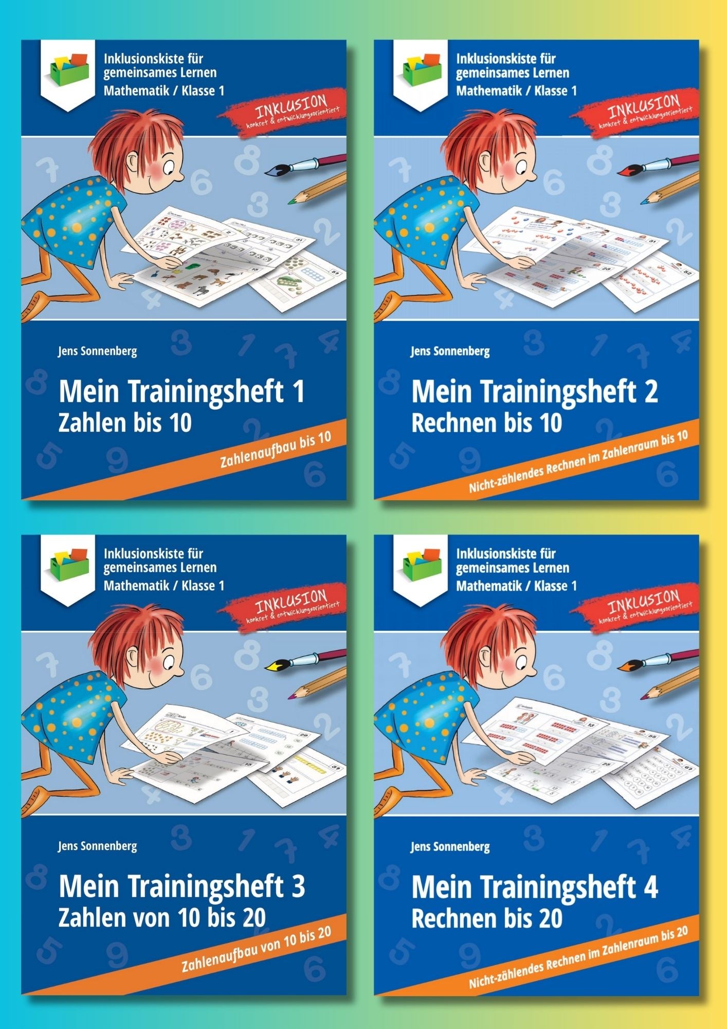 Cover des Materialpaketes: `Meine Trainingshefte 1 bis 4`