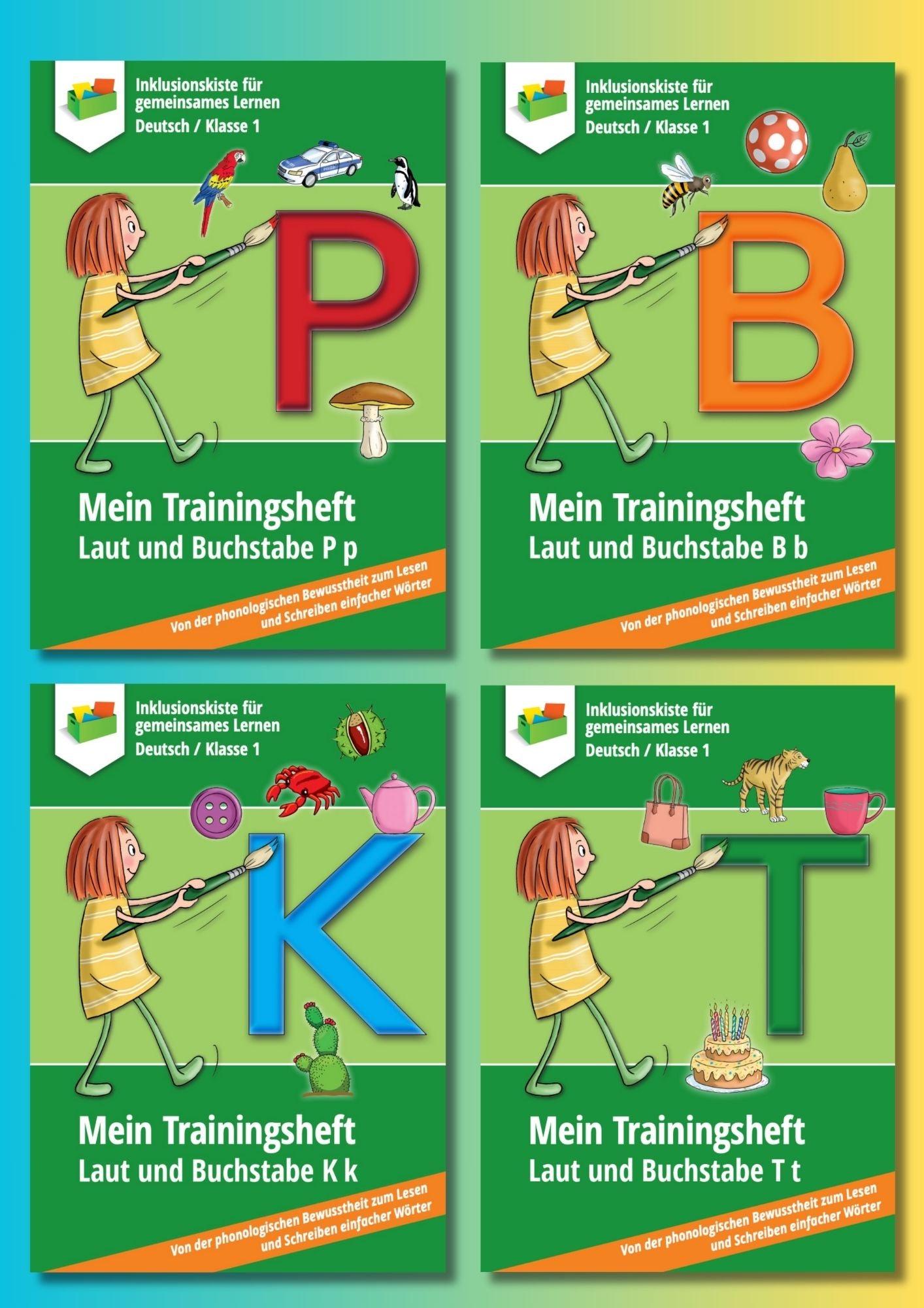 Cover des Materialpaketes: Meine Trainingshefte: B,T, P,K`