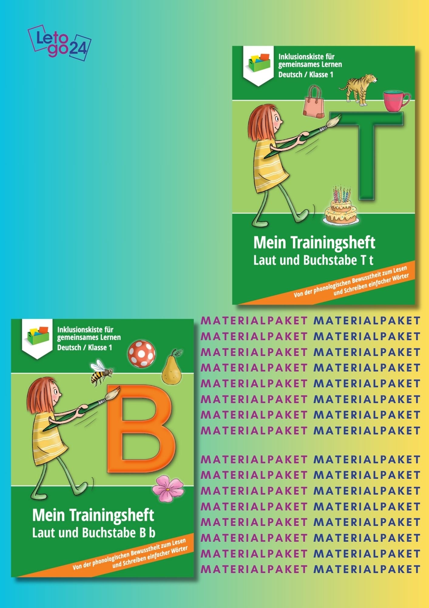 Cover des Materialpaketes: `Meine Trainingshefte B und T