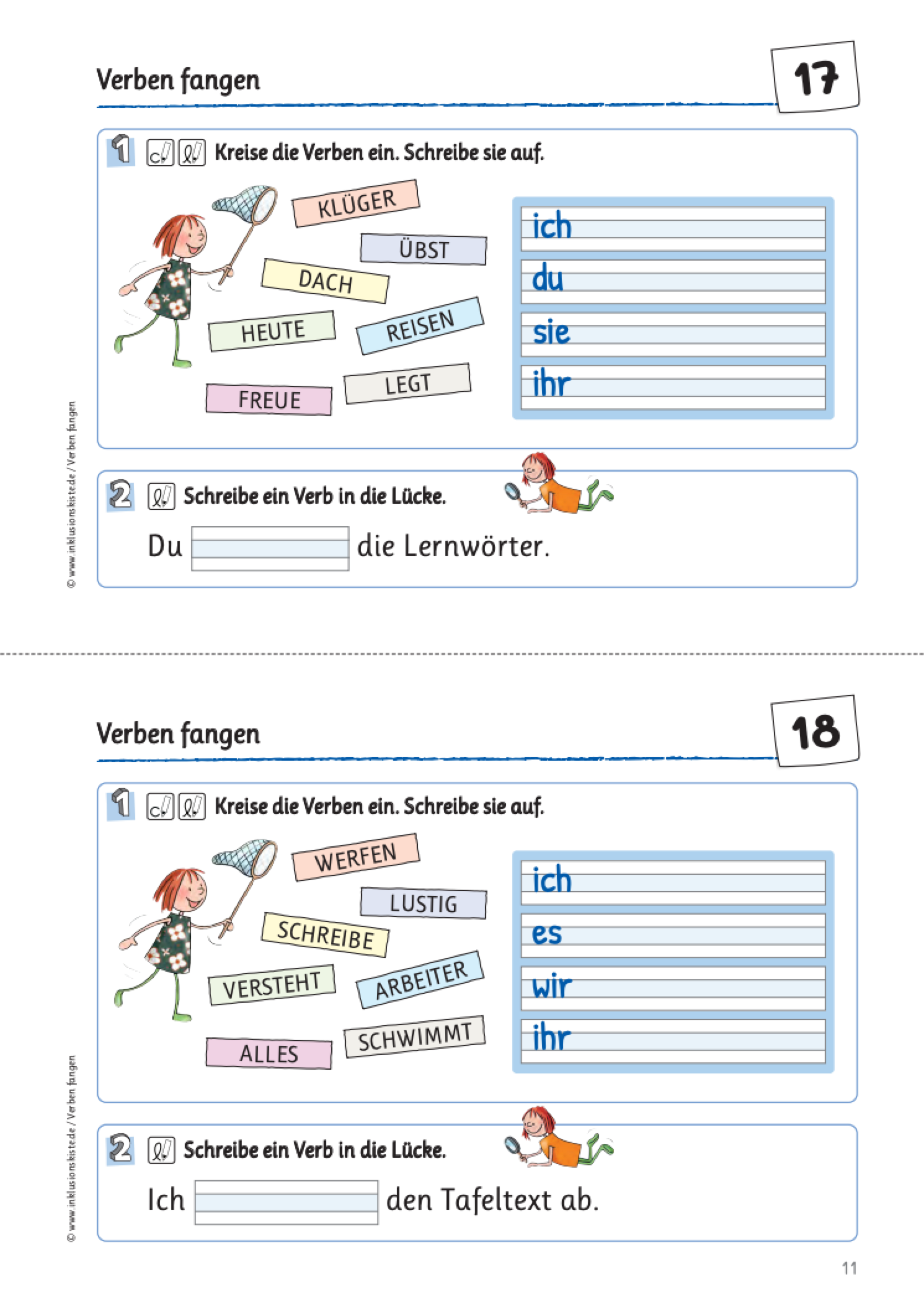 Grundwortschatztraining: Verben fangen / E-BOOK