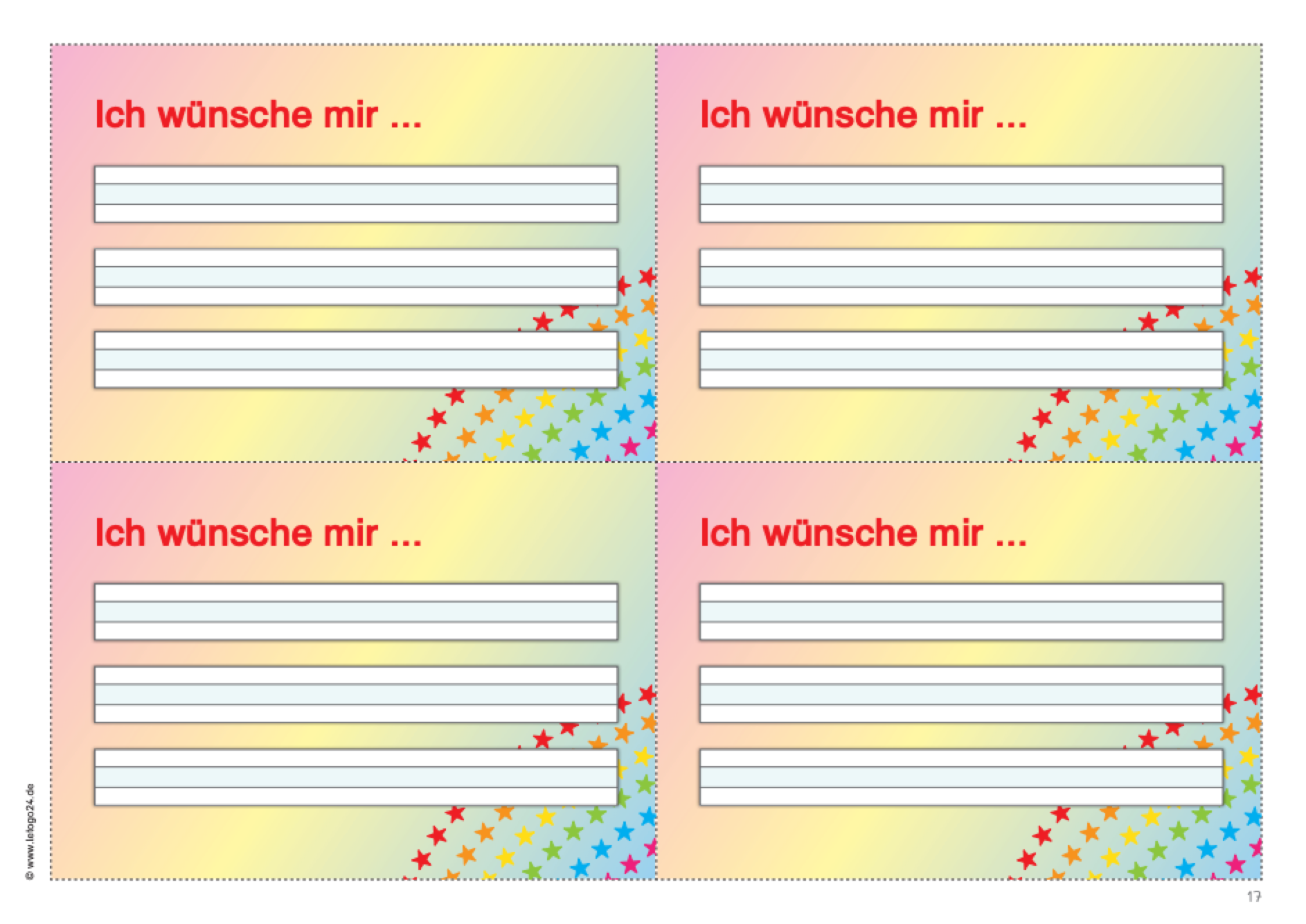 Miniposter Wünsche-Box