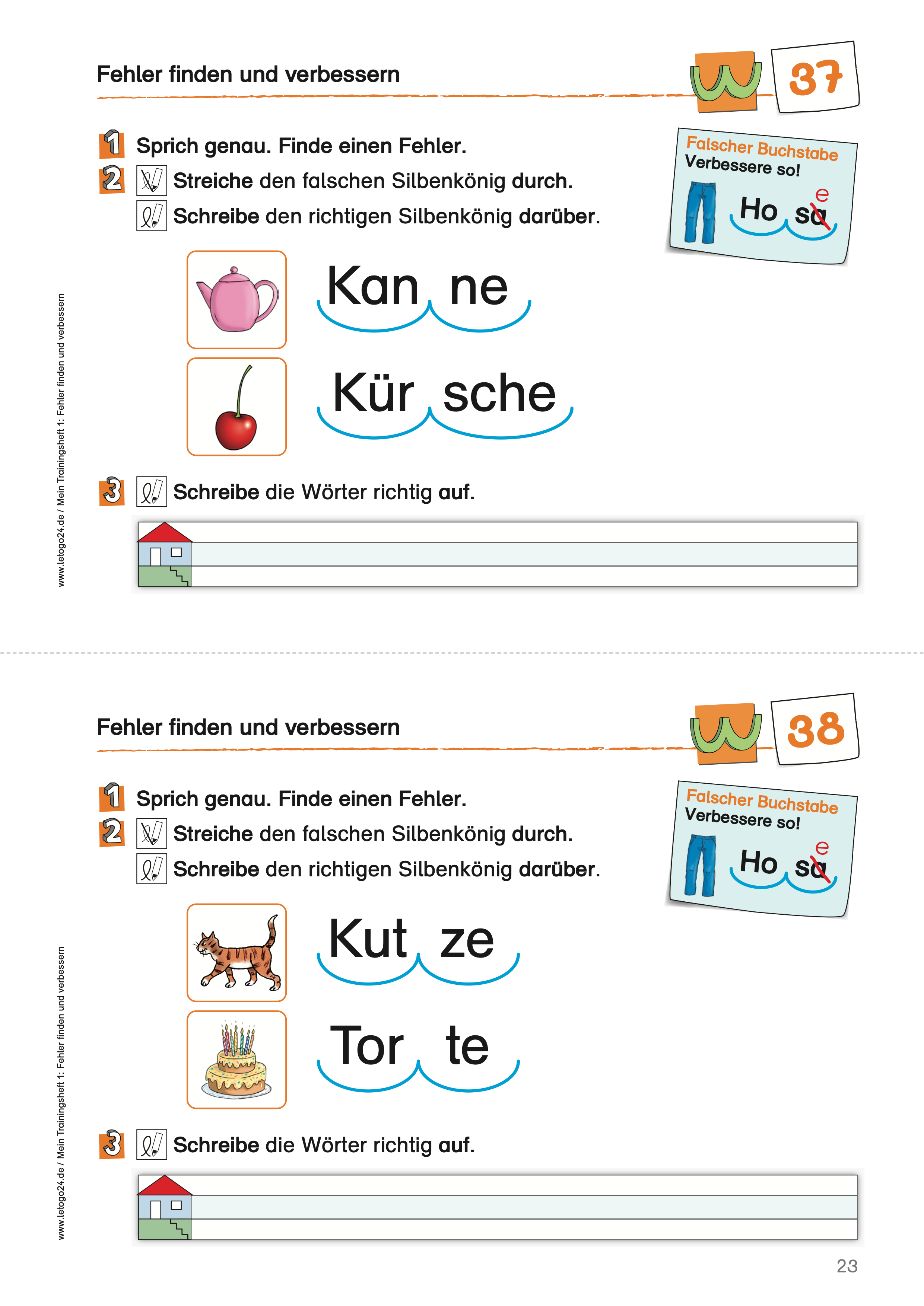 Mein Trainingsheft 1: Fehler erkennen und verbessern