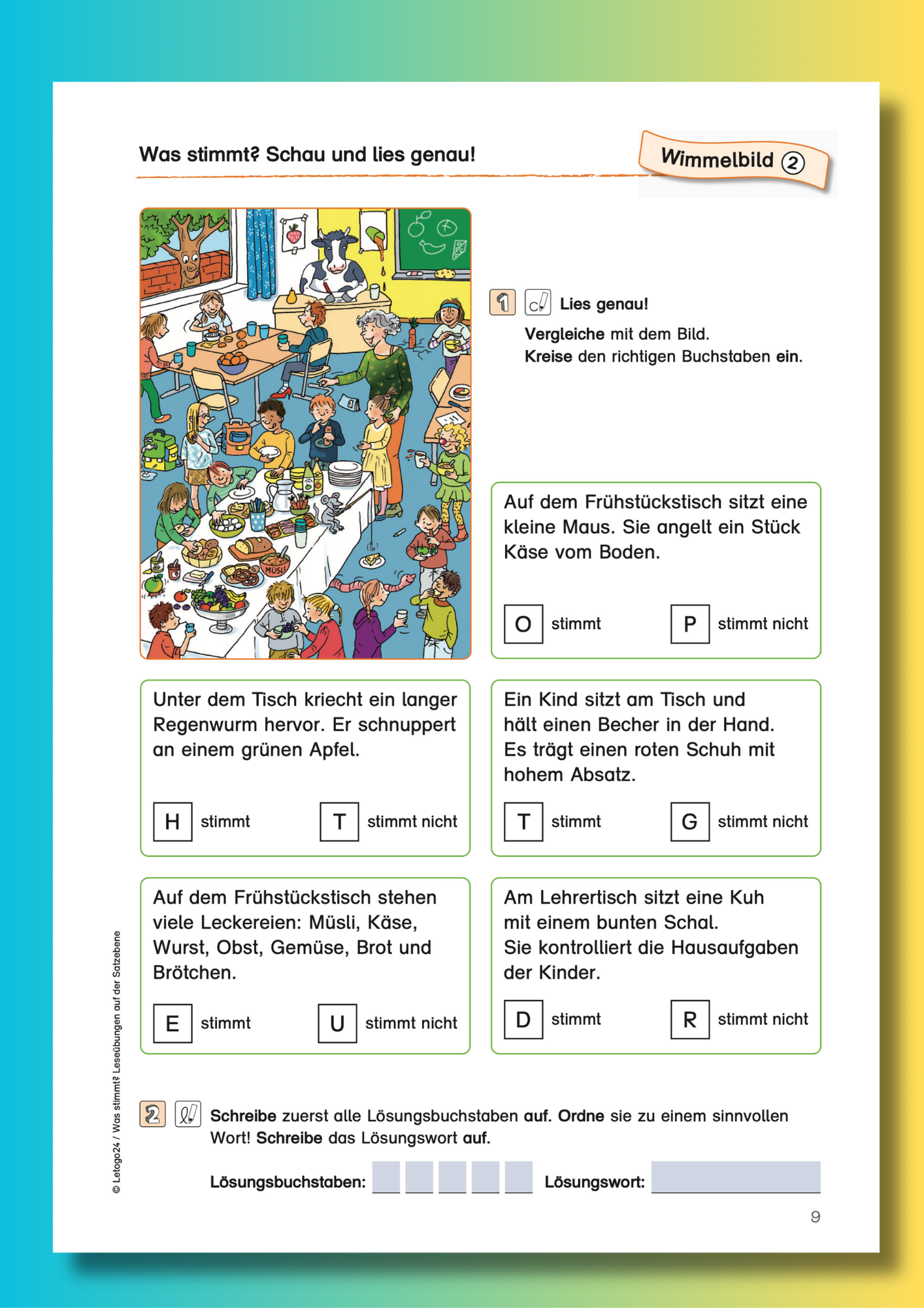 Was stimmt? – Frühstück im Klassenzimmer