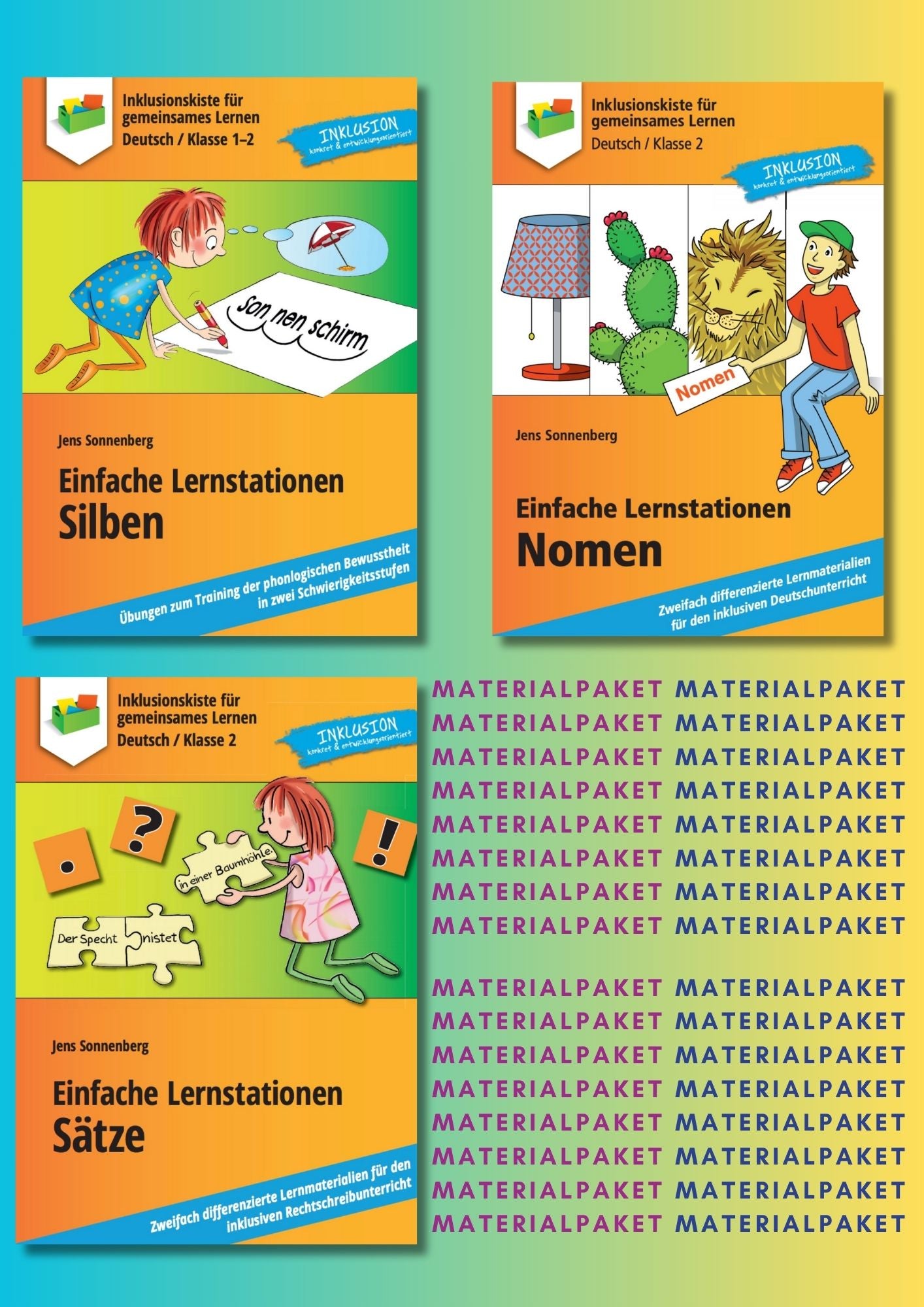 Cover des Materialpaketes: `Drei Lernstationen`