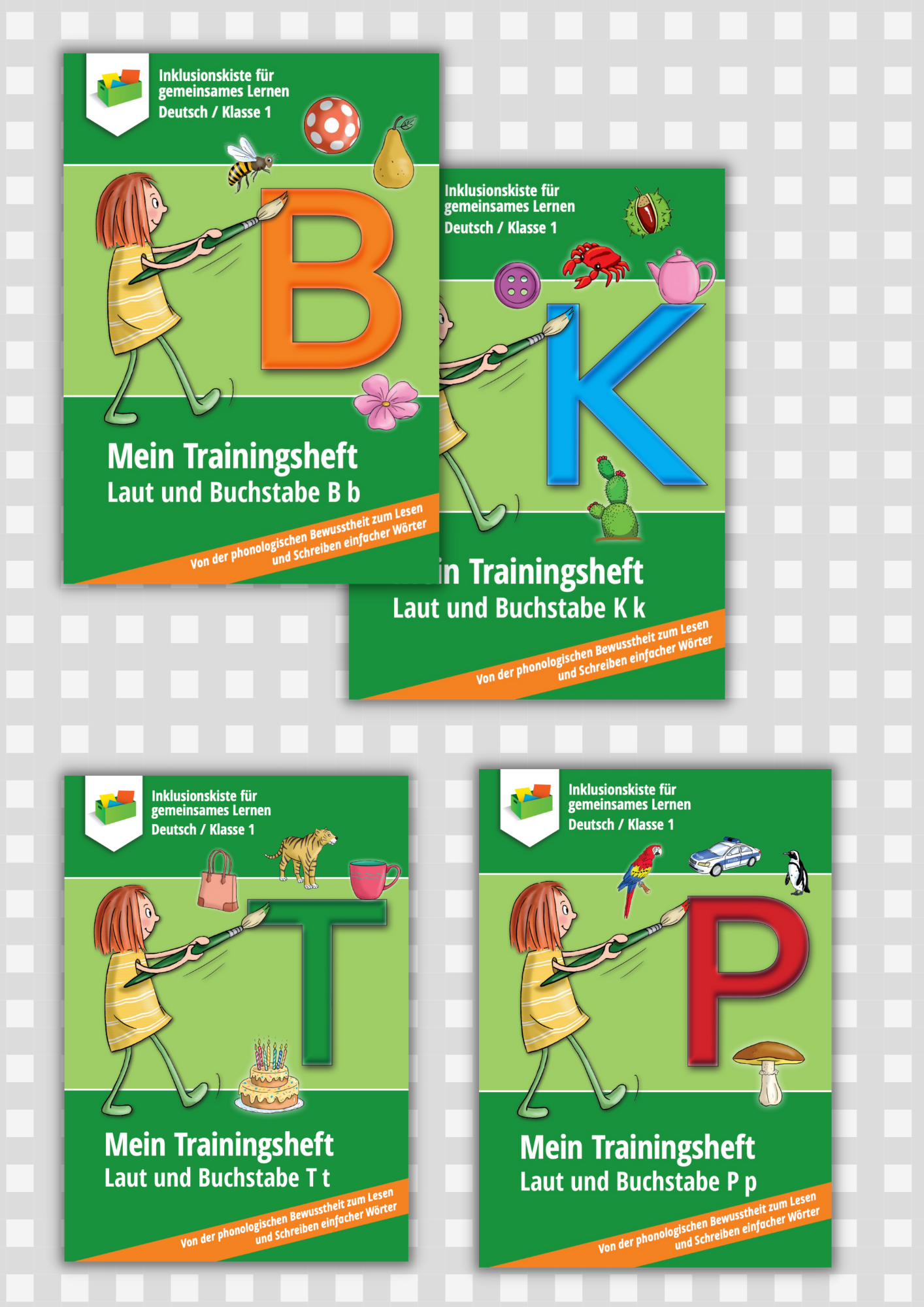 Materialpaket: Meine Trainingshefte: Laut und Buchstabe B, T, P, K / E-BOOKS