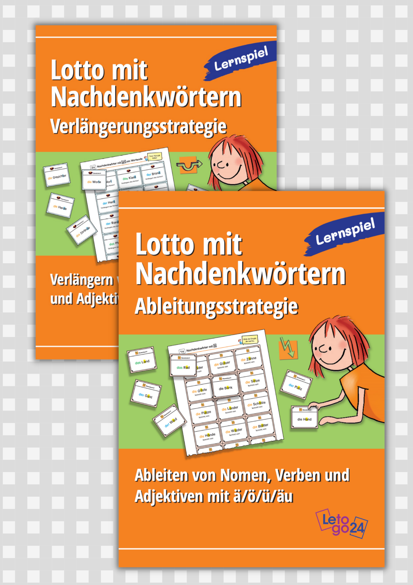 Materialpaket: Rechtschreib-Lottospiele mit Nachdenkwörtern / E-BOOKS