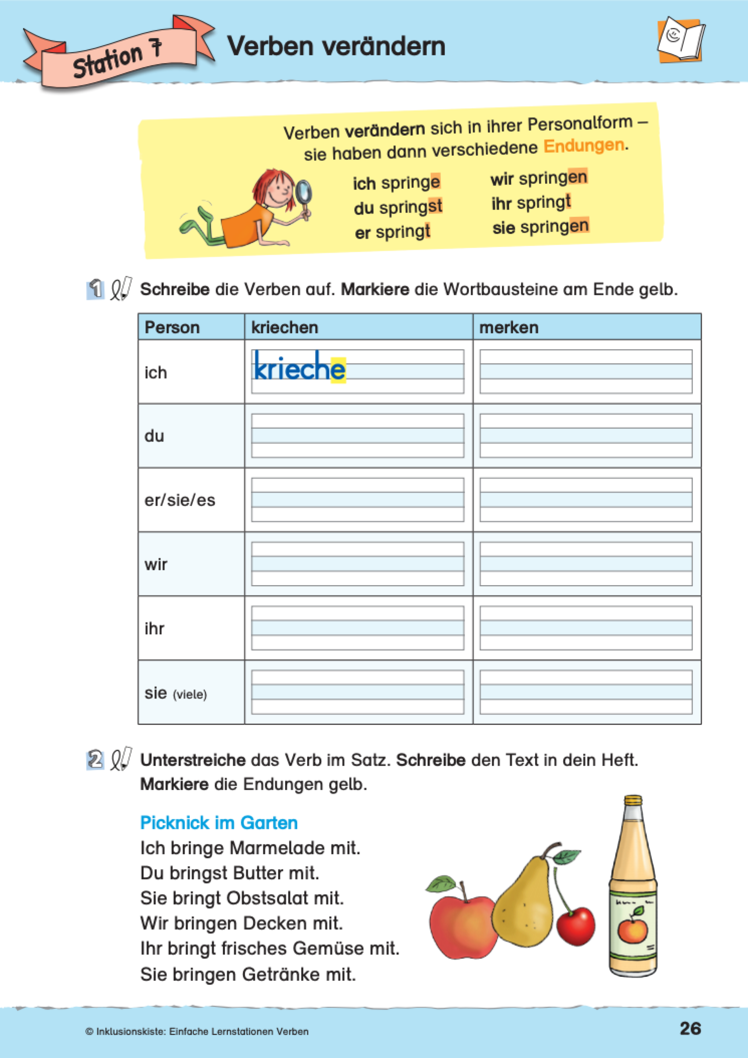Einfache Lernstationen: Verben / E-BOOK